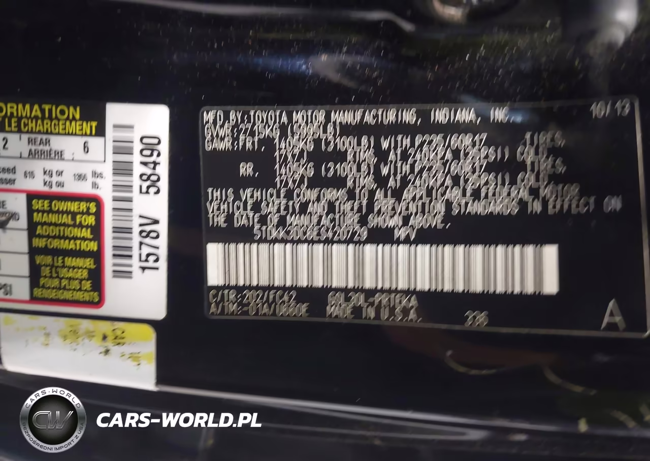 2014 Toyota Sienna Le V6 8 Passenger VIN:5TDKK3DC6ES420729 - 9