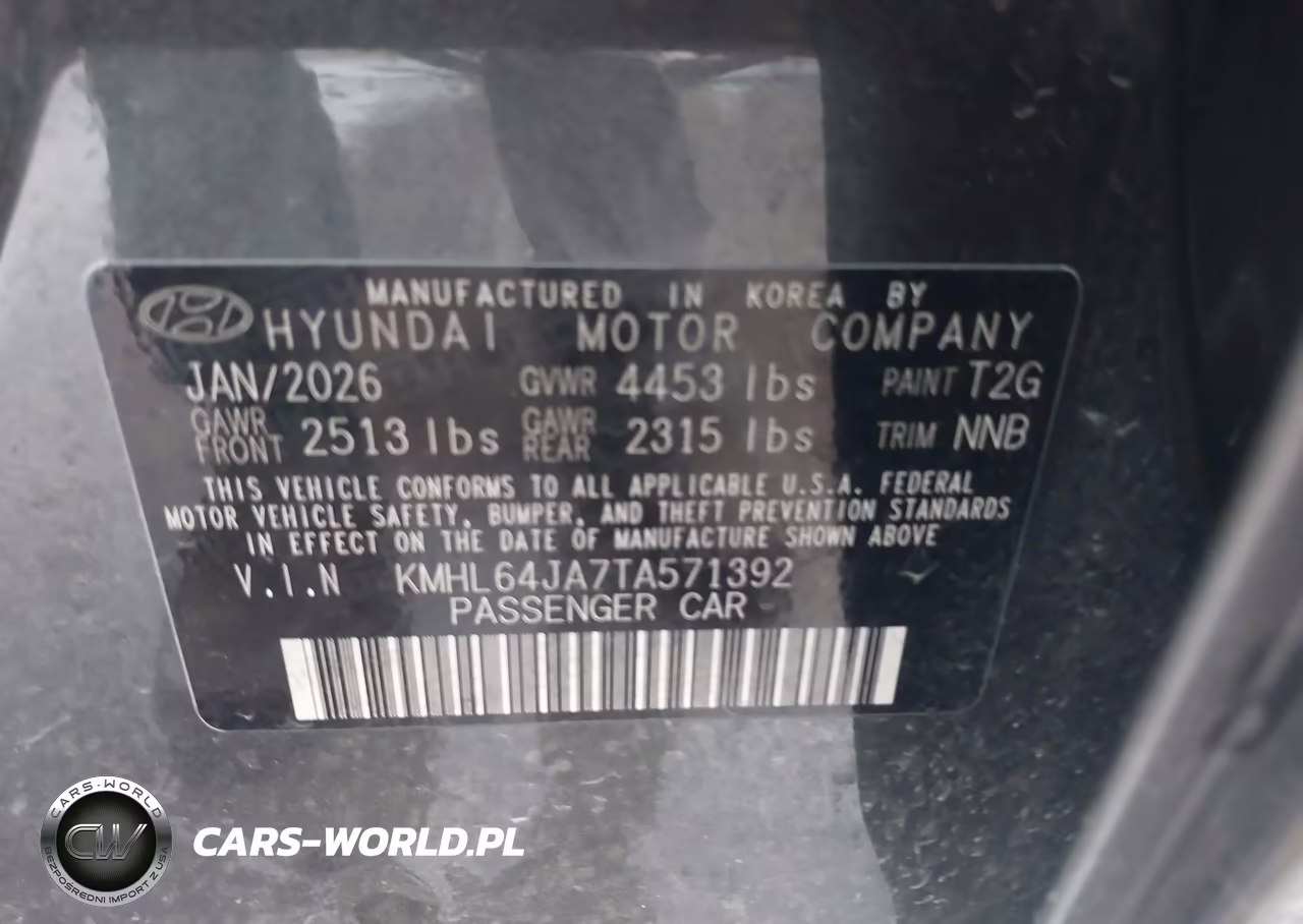 2026 Hyundai Sonata Sel Sport VIN:KMHL64JA7TA571392 - 9