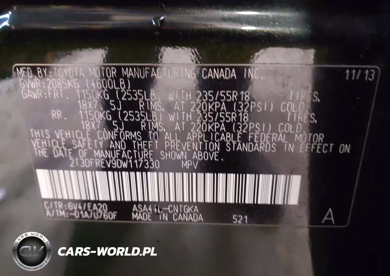 2013 Toyota Rav4 Limited VIN:2T3DFREV9DW117330 - 9