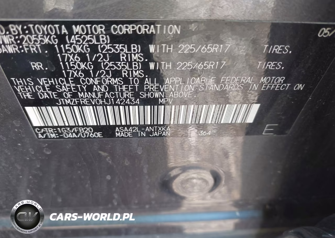 2017 Toyota Rav4 Le VIN:JTMZFREV0HJ142434 - 9
