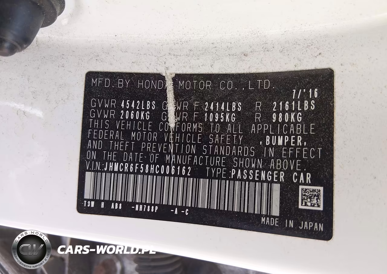 2017 Honda Accord Hybrid Ex-L VIN:JHMCR6F58HC006162 - 9