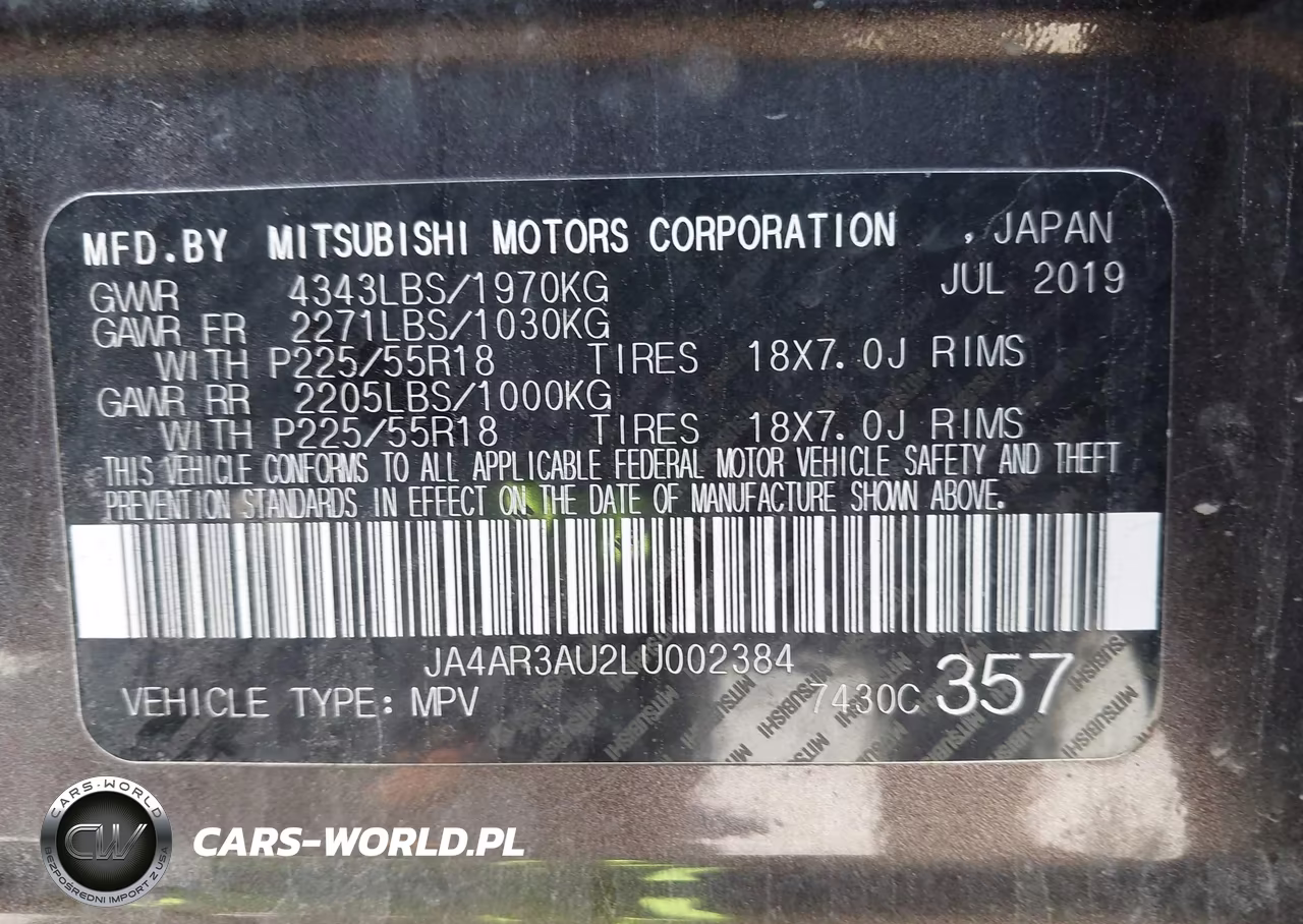 2020 Mitsubishi Outlander Sport 2.0 Es Awc VIN:JA4AR3AU2LU002384 - 9
