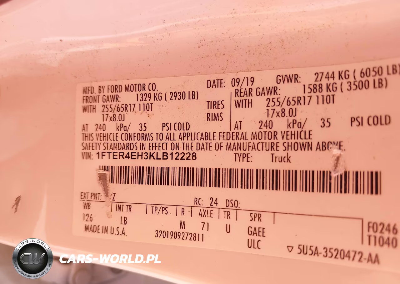 2019 Ford Ranger Xlt VIN:1FTER4EH3KLB12228 - 9