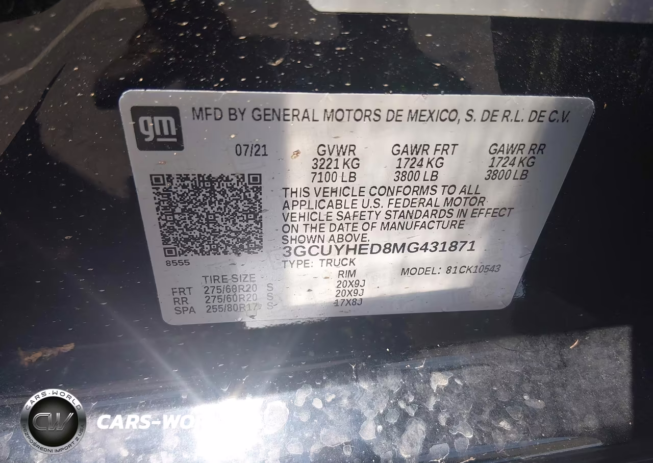 2021 Chevrolet Silverado 1500 4Wd Short Bed High Country VIN:3GCUYHED8MG431871 - 9