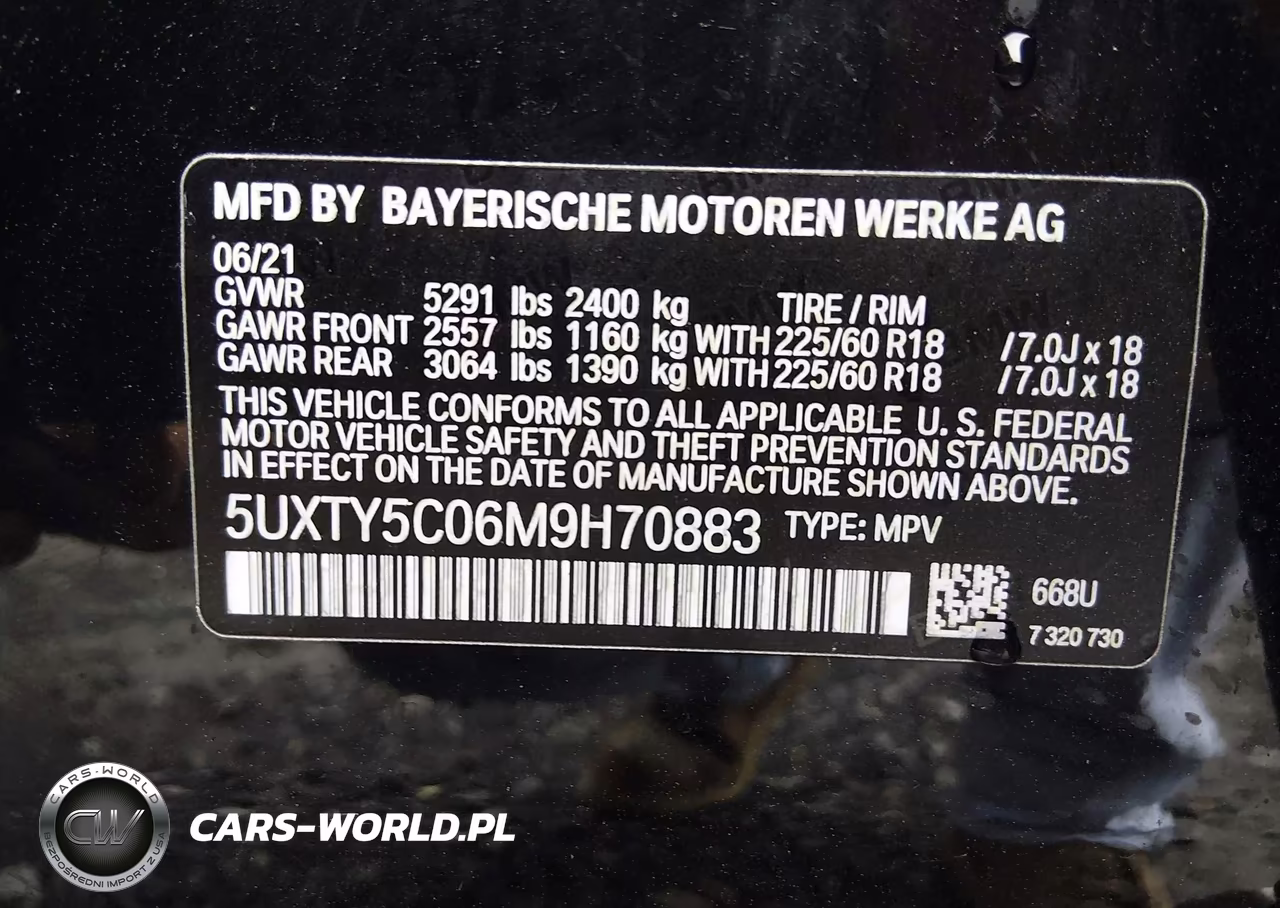 2021 BMW X3 xDrive30I VIN:5UXTY5C06M9H70883 - 9