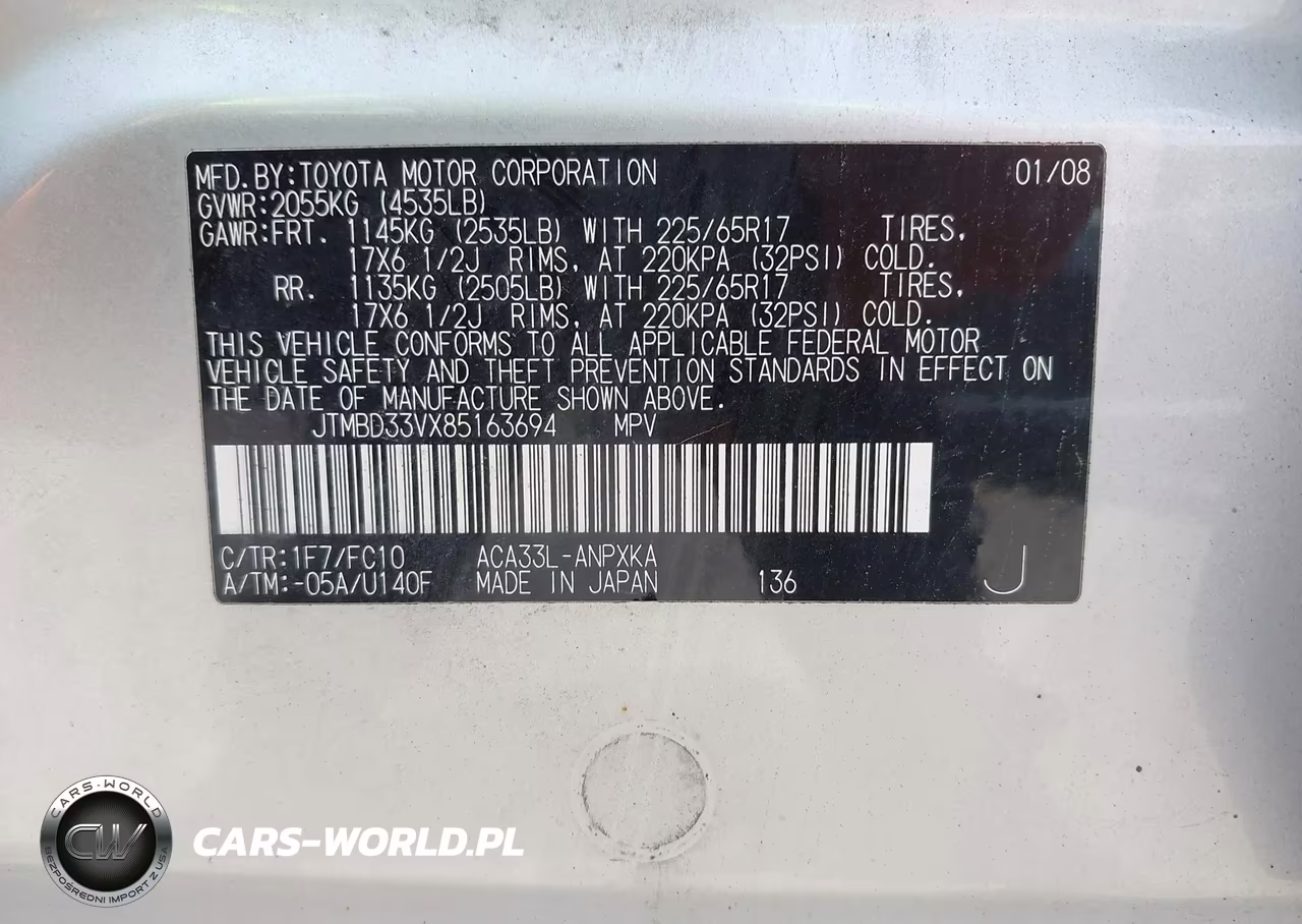 2008 Toyota Rav4 VIN:JTMBD33VX85163694 - 9