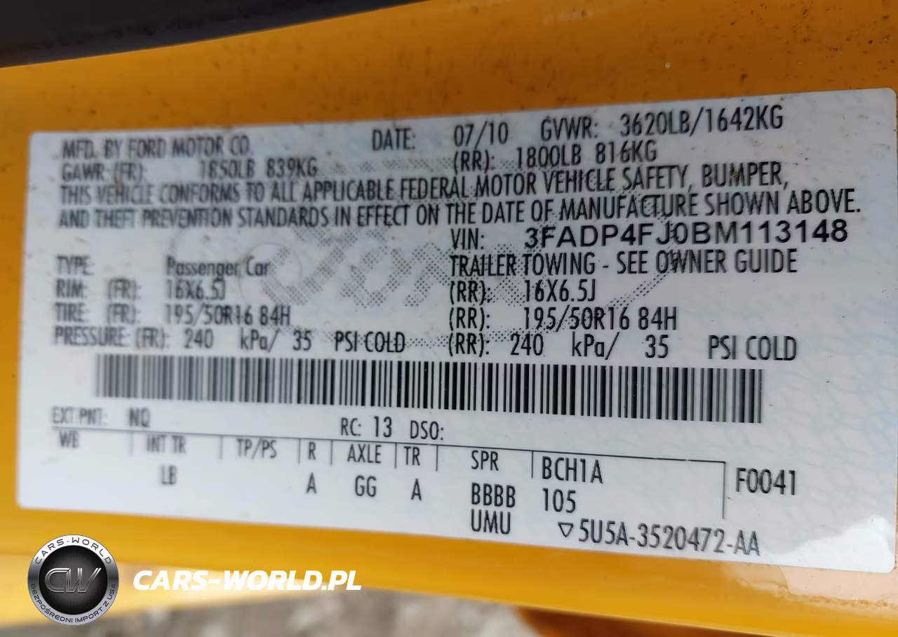 2011 Ford Fiesta Ses VIN:3FADP4FJ0BM113148 - 9