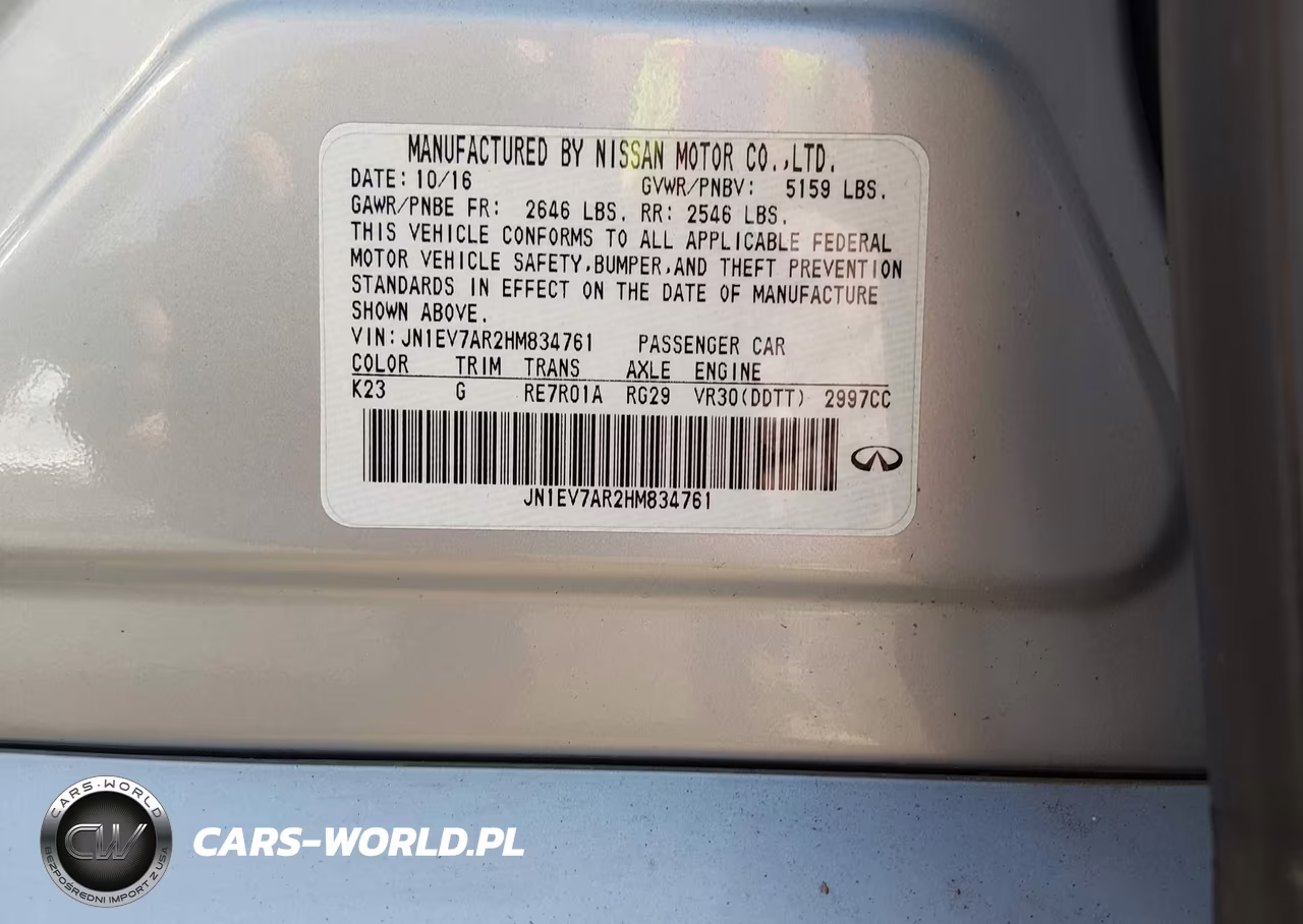 2017 Infiniti Q50 3.0T Premium VIN:JN1EV7AR2HM834761 - 9