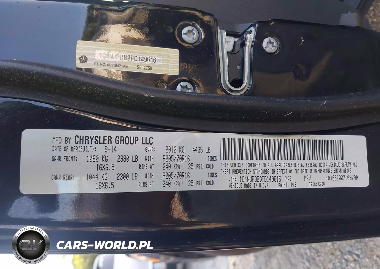2015 Jeep Patriot Sport VIN:1C4NJPBB9FD149616 - 9