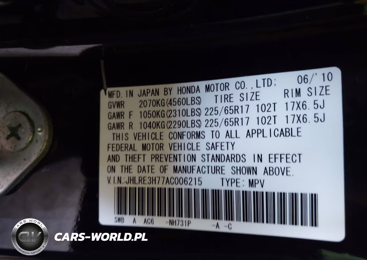2010 Honda Cr-V Ex-L VIN:JHLRE3H77AC006215 - 9