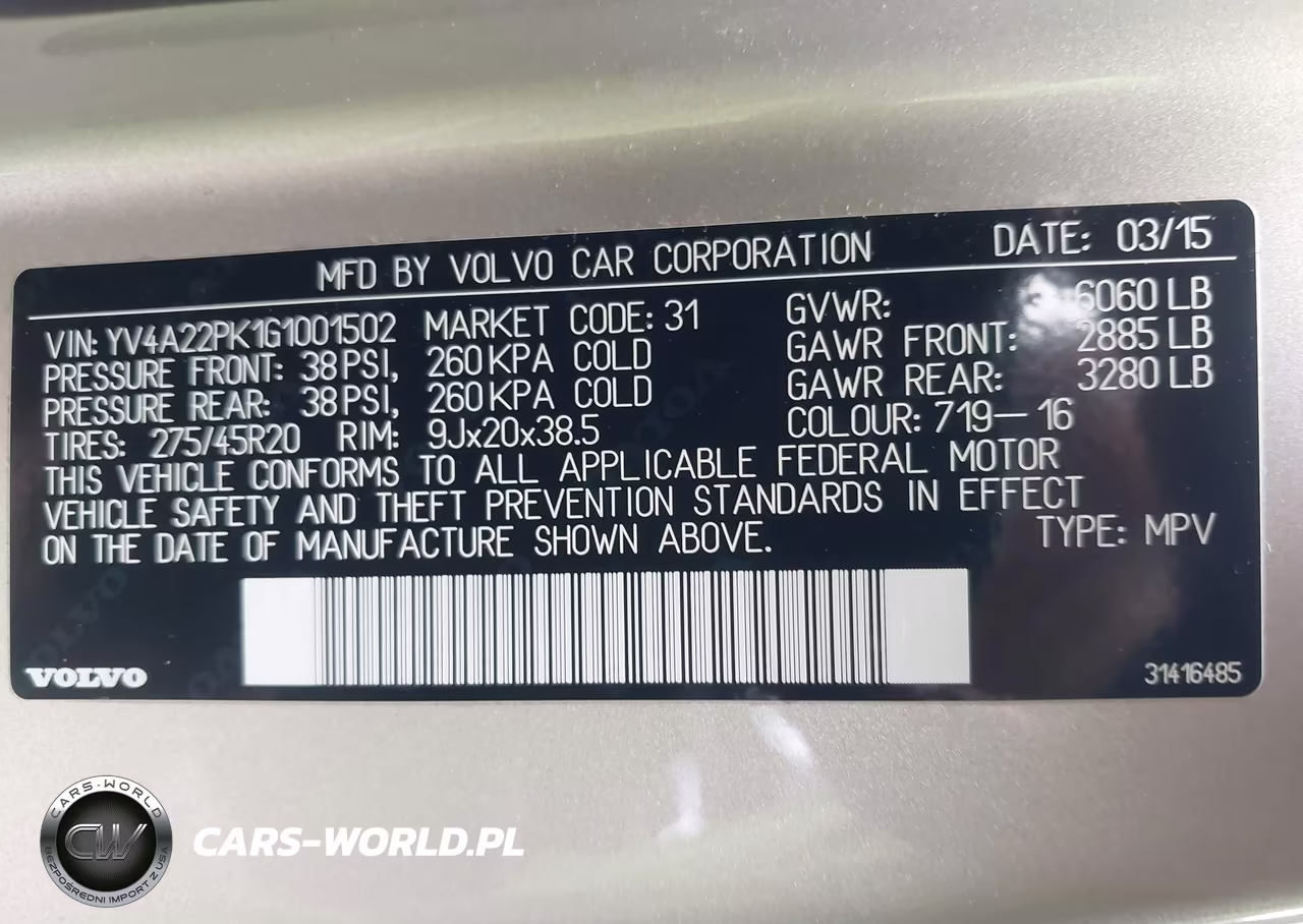 2016 Volvo Xc90 T6 Momentum VIN:YV4A22PK1G1001502 - 9