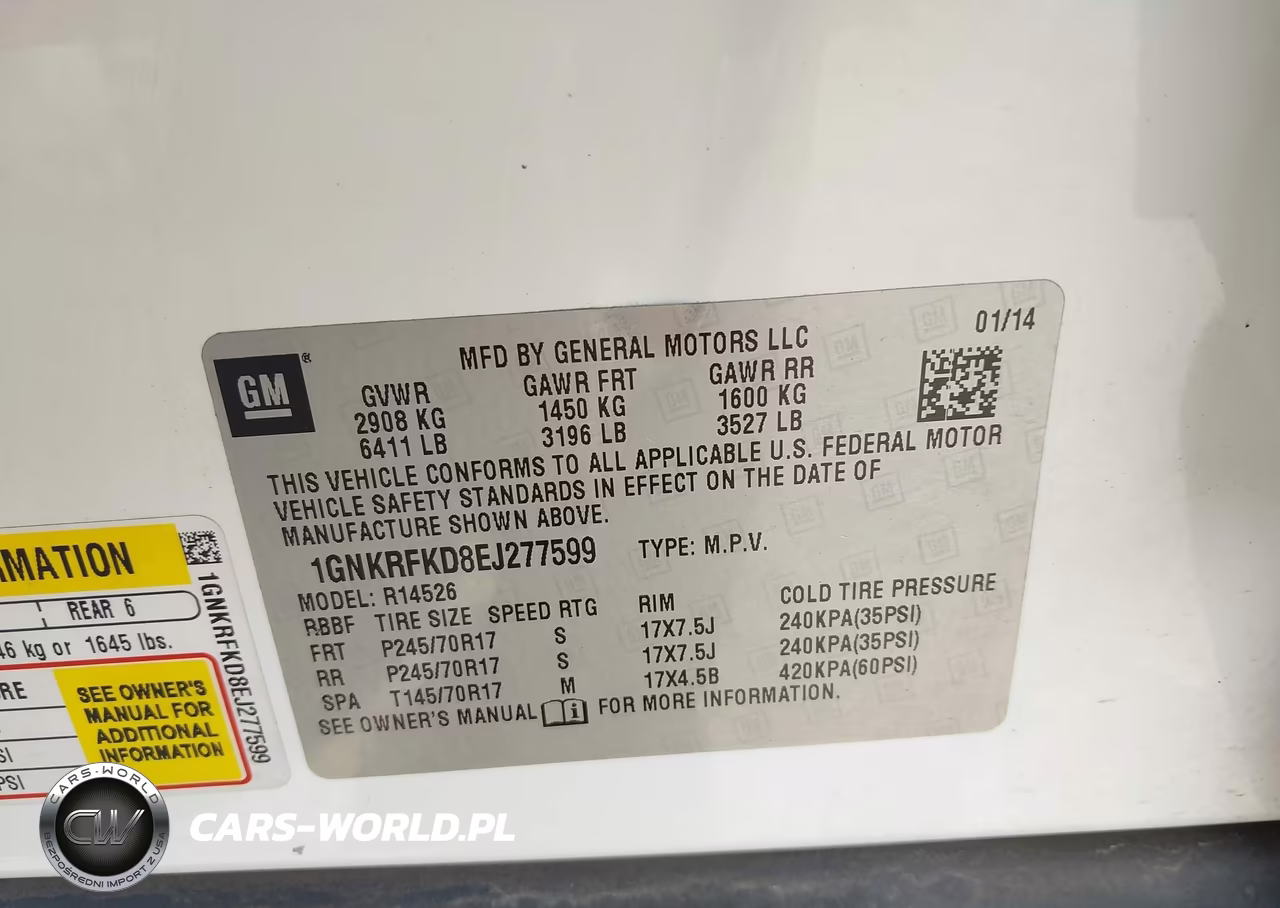 2014 Chevrolet Traverse Ls VIN:1GNKRFKD8EJ277599 - 9