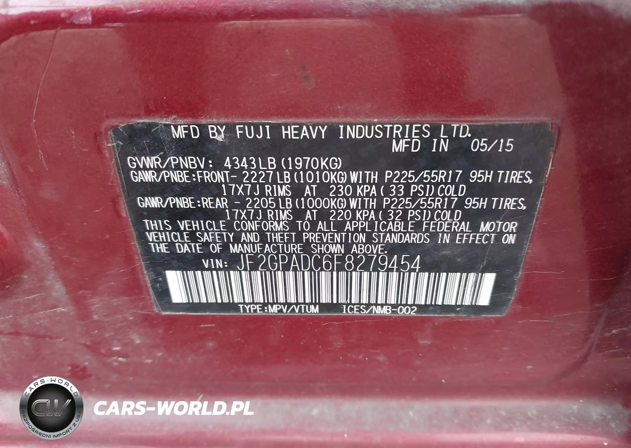 2015 Subaru Xv Crosstrek 2.0I Premium VIN:JF2GPADC6F8279454 - 9