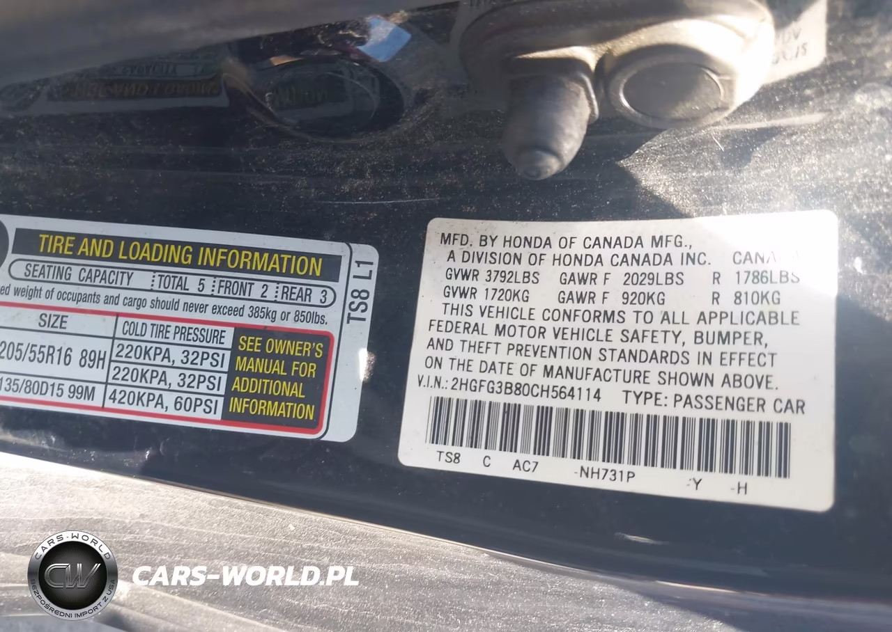 2012 Honda Civic Ex VIN:2HGFG3B80CH564114 - 9