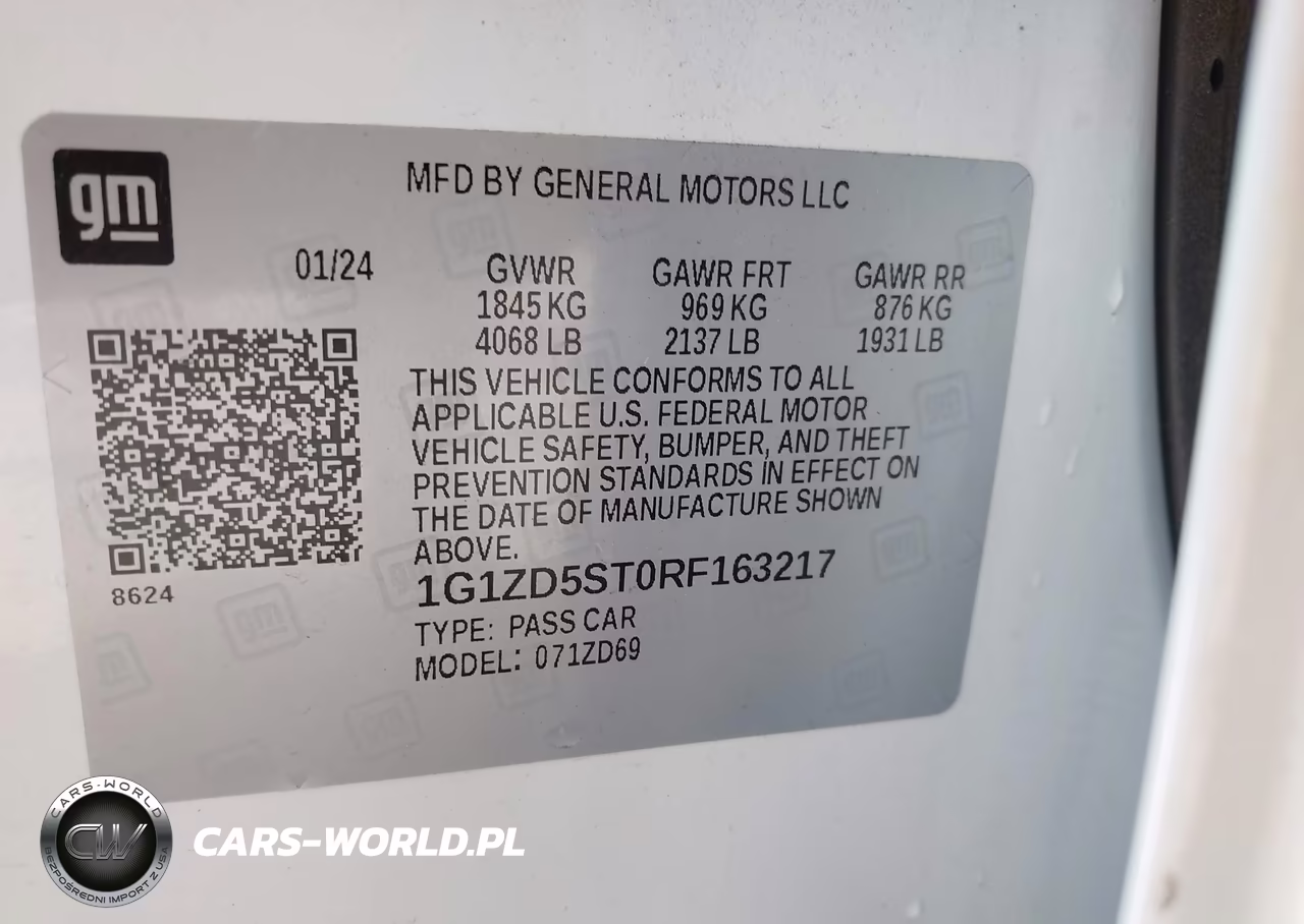 2024 Chevrolet Malibu Fwd 1Lt VIN:1G1ZD5ST0RF163217 - 9