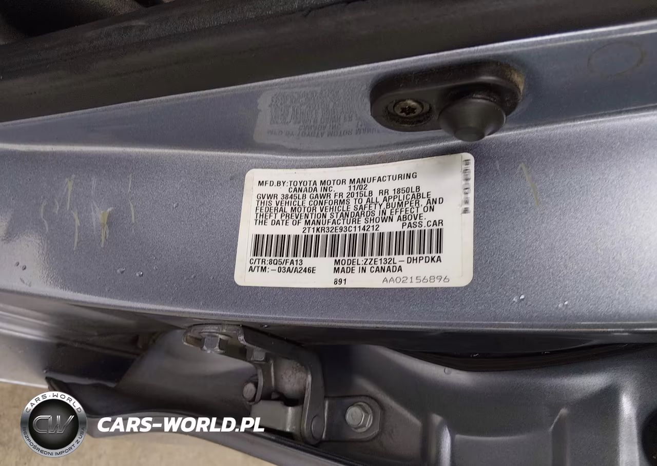 2003 Toyota Matrix Standard VIN:2T1KR32E93C114212 - 9