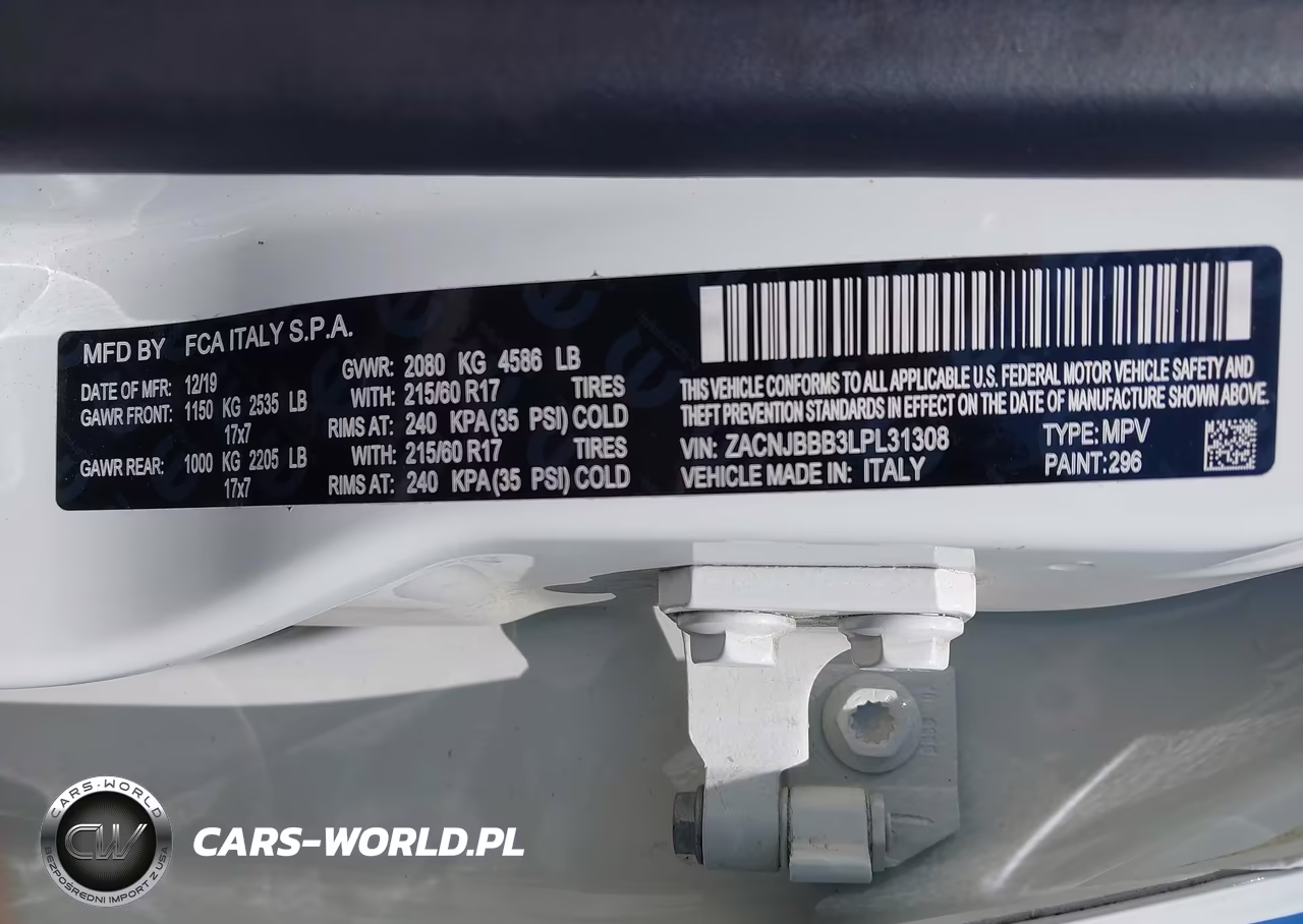 2020 Jeep Renegade Latitude 4X4 VIN:ZACNJBBB3LPL31308 - 9