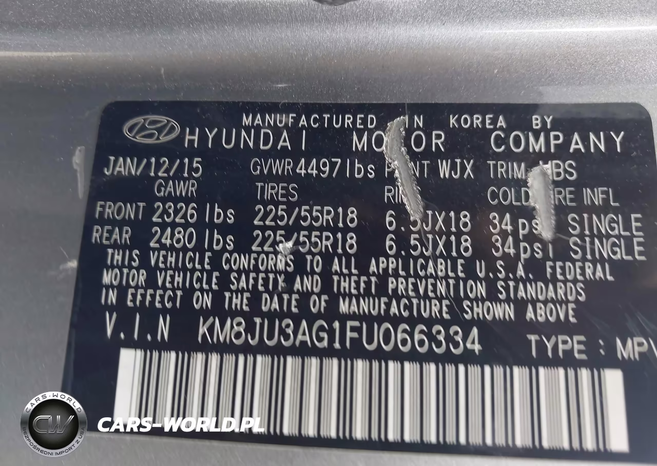 2015 Hyundai Tucson Limited VIN:KM8JU3AG1FU066334 - 9