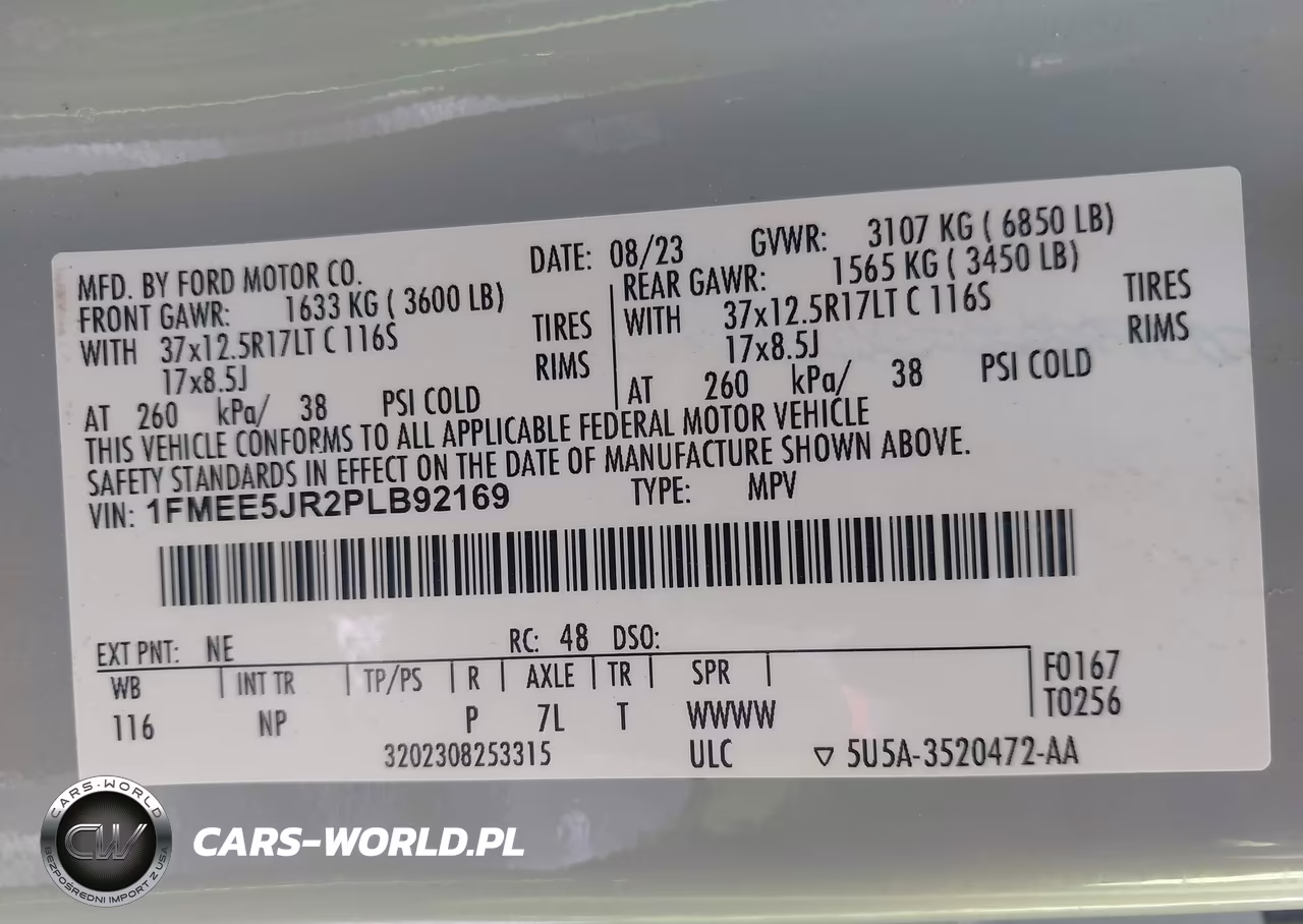 2023 Ford Bronco Raptor VIN:1FMEE5JR2PLB92169 - 9