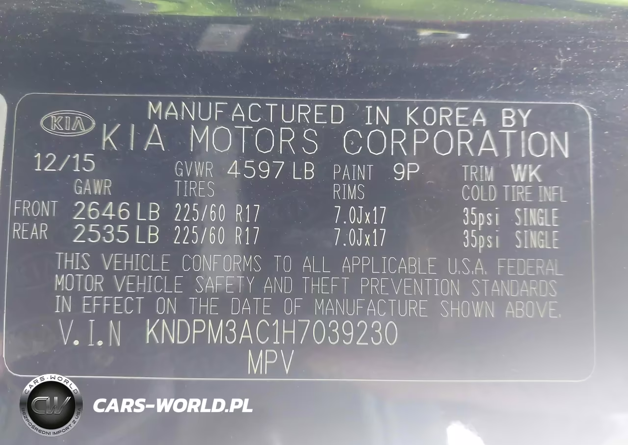 2017 Kia Sportage Lx VIN:KNDPM3AC1H7039230 - 9