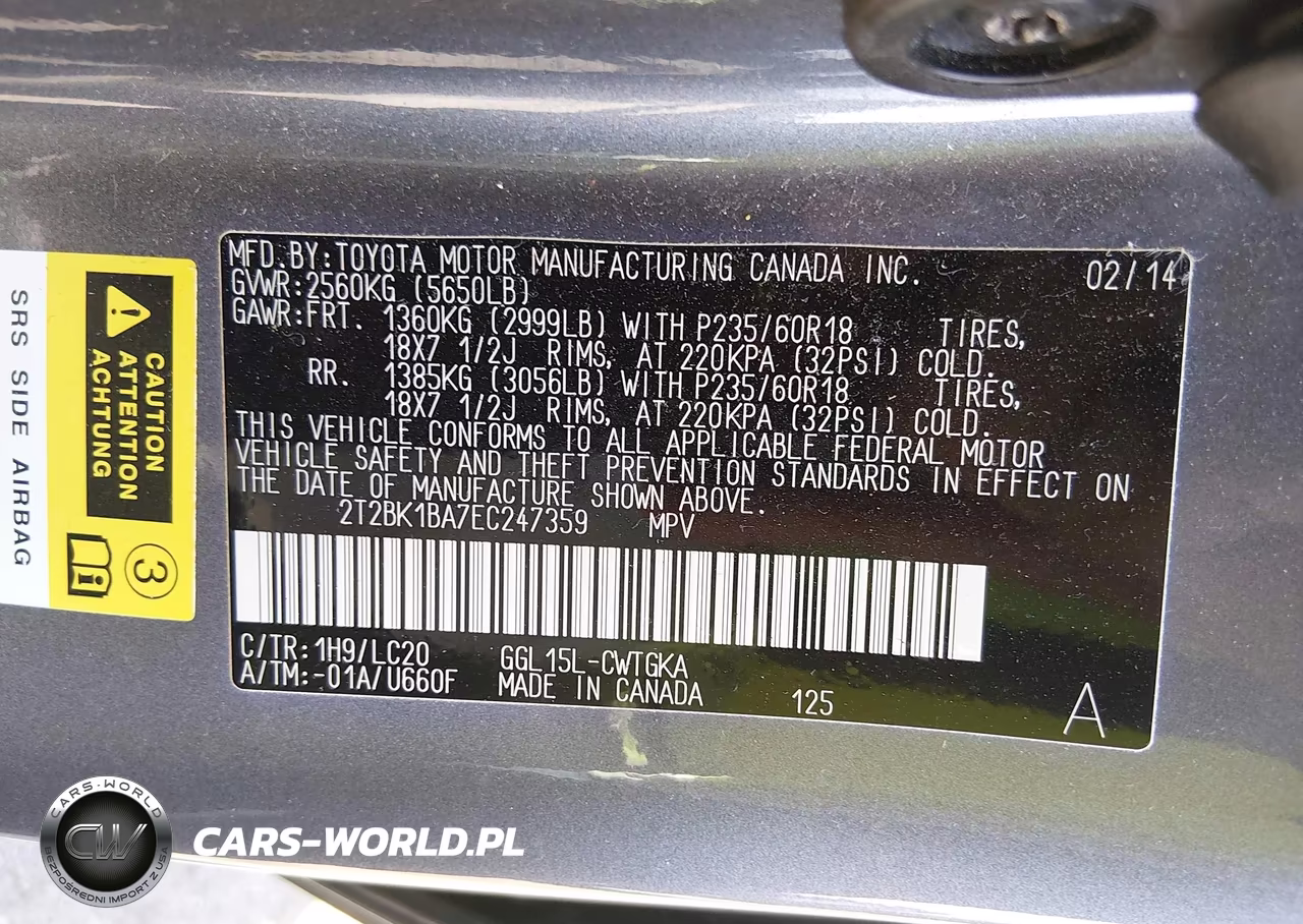 2014 Lexus Rx 350 VIN:2T2BK1BA7EC247359 - 9
