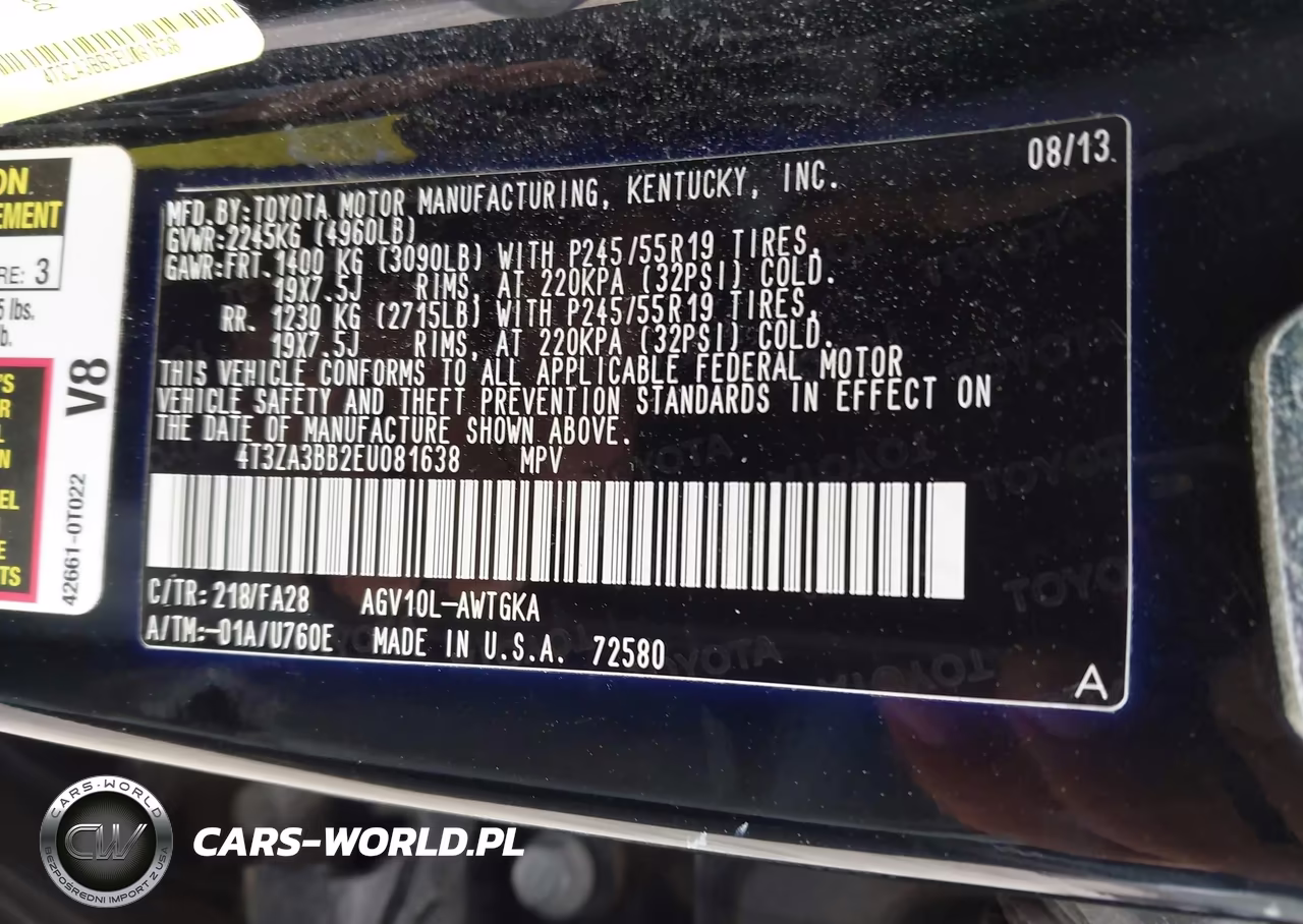 2014 Toyota Venza Le VIN:4T3ZA3BB2EU081638 - 9