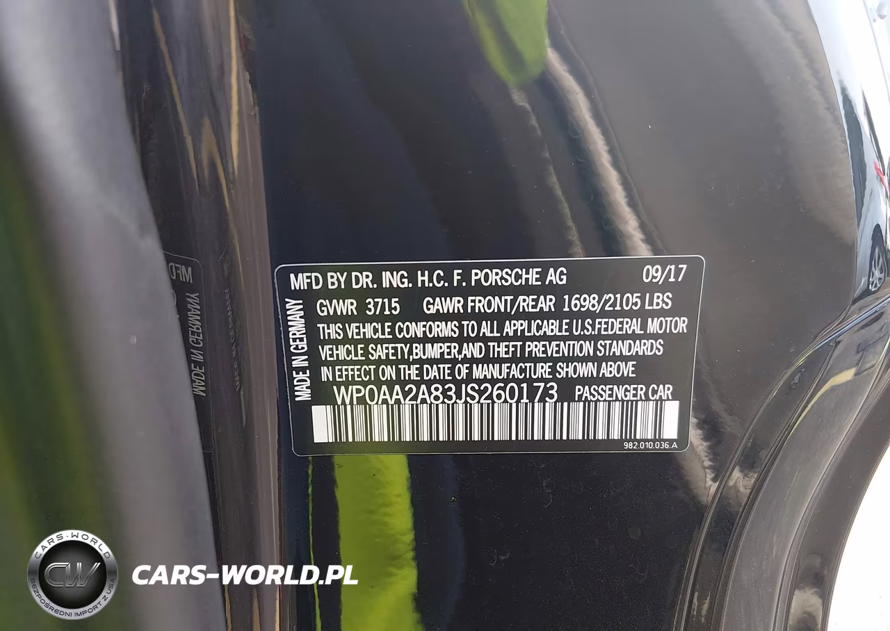 2018 Porsche 718 Cayman VIN:WP0AA2A83JS260173 - 9