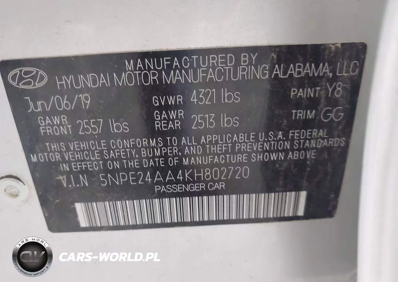 2019 Hyundai Sonata Eco VIN:5NPE24AA4KH802720 - 9