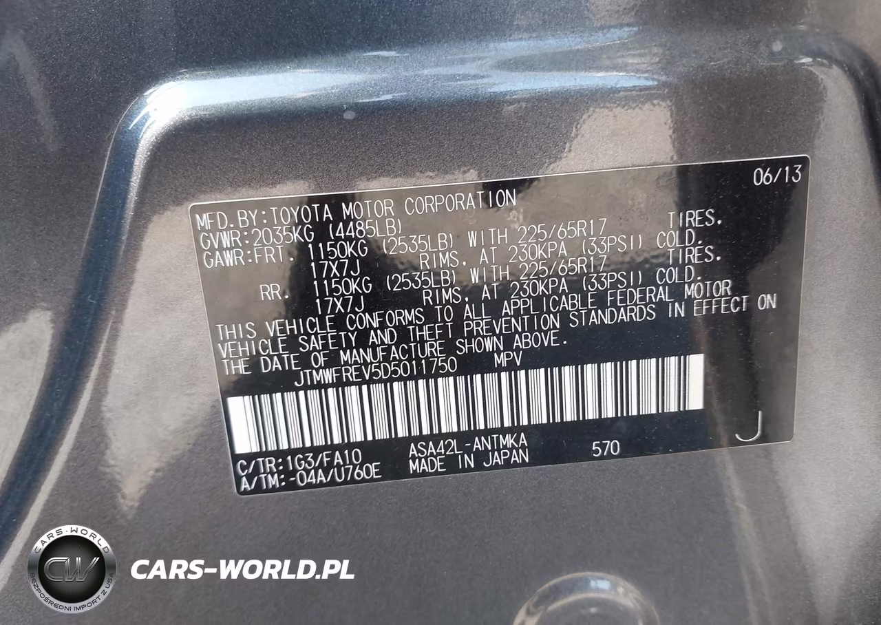 2013 Toyota Rav4 Xle VIN:JTMWFREV5D5011750 - 9
