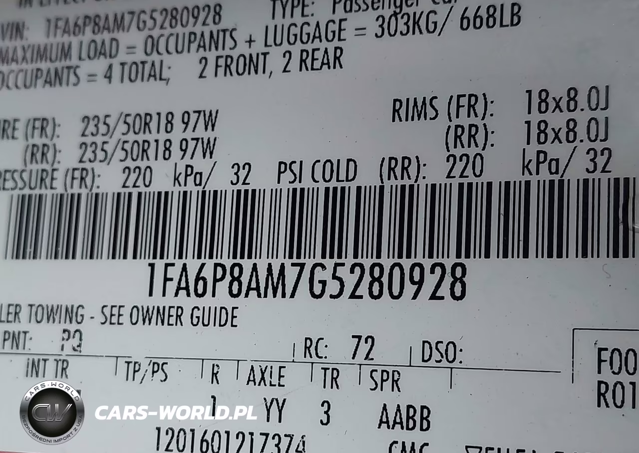 2016 Ford Mustang V6 VIN:1FA6P8AM7G5280928 - 9