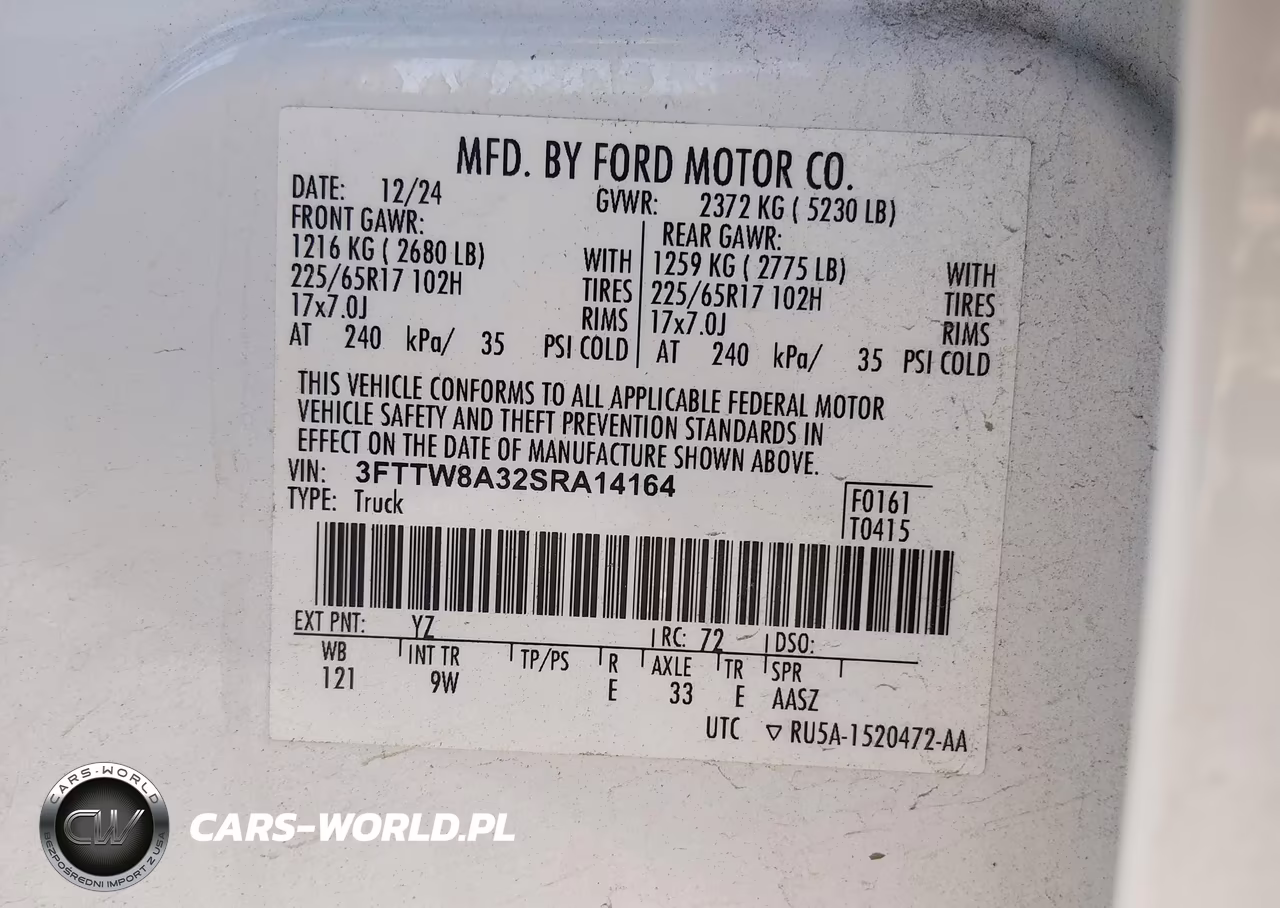 2025 Ford Maverick Xl VIN:3FTTW8A32SRA14164 - 9