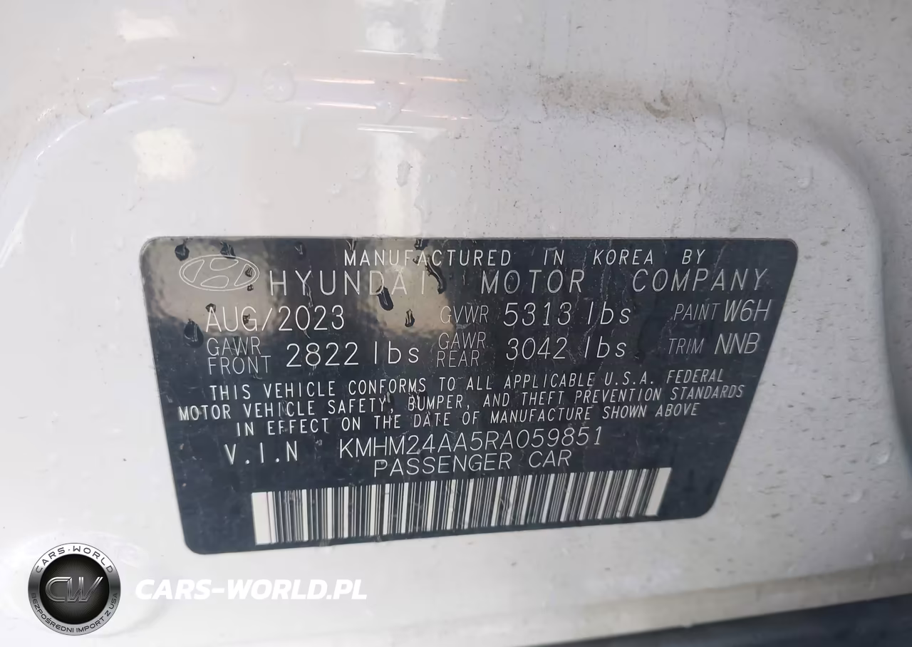 2024 Hyundai Ioniq 6 Se VIN:KMHM24AA5RA059851 - 9