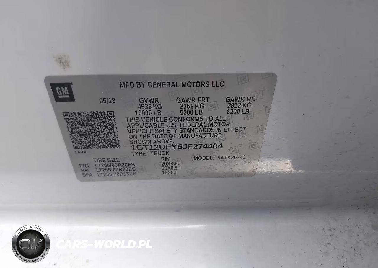 2018 GMC Sierra 2500Hd Denali VIN:1GT12UEY6JF274404 - 9
