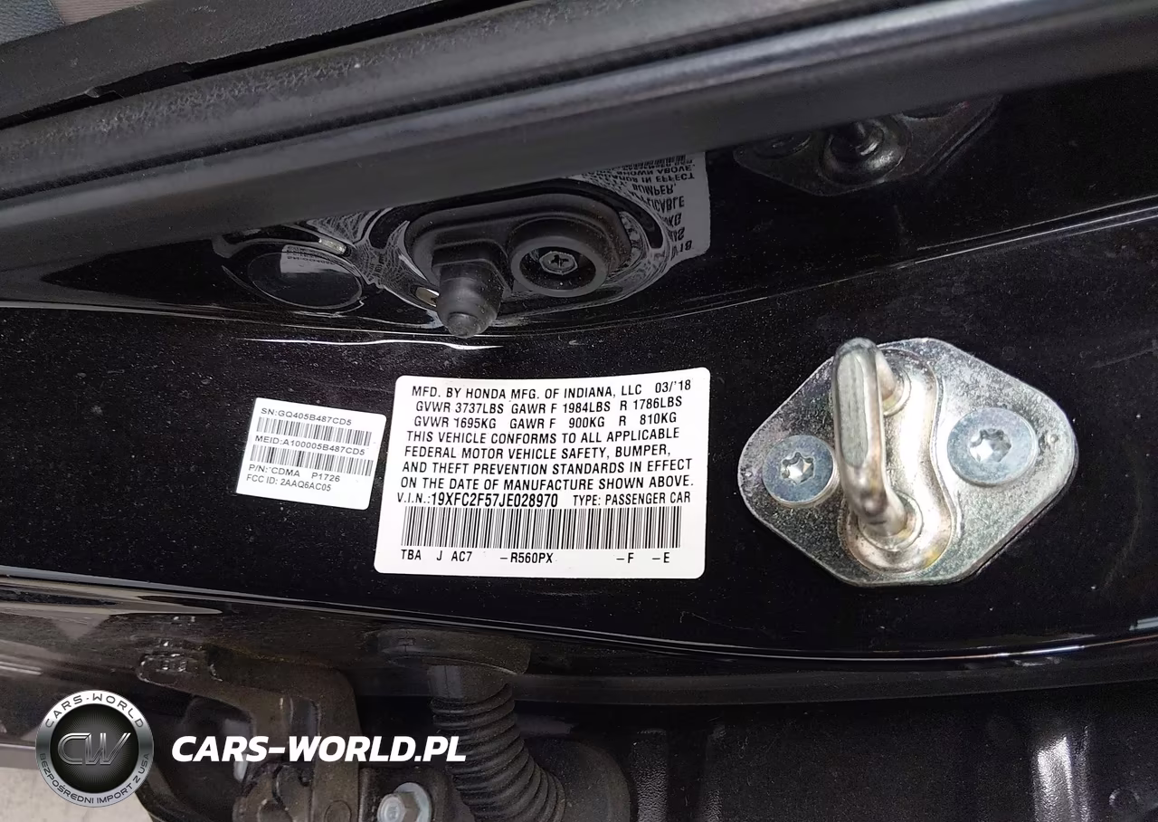 2018 Honda Civic Lx VIN:19XFC2F57JE028970 - 9