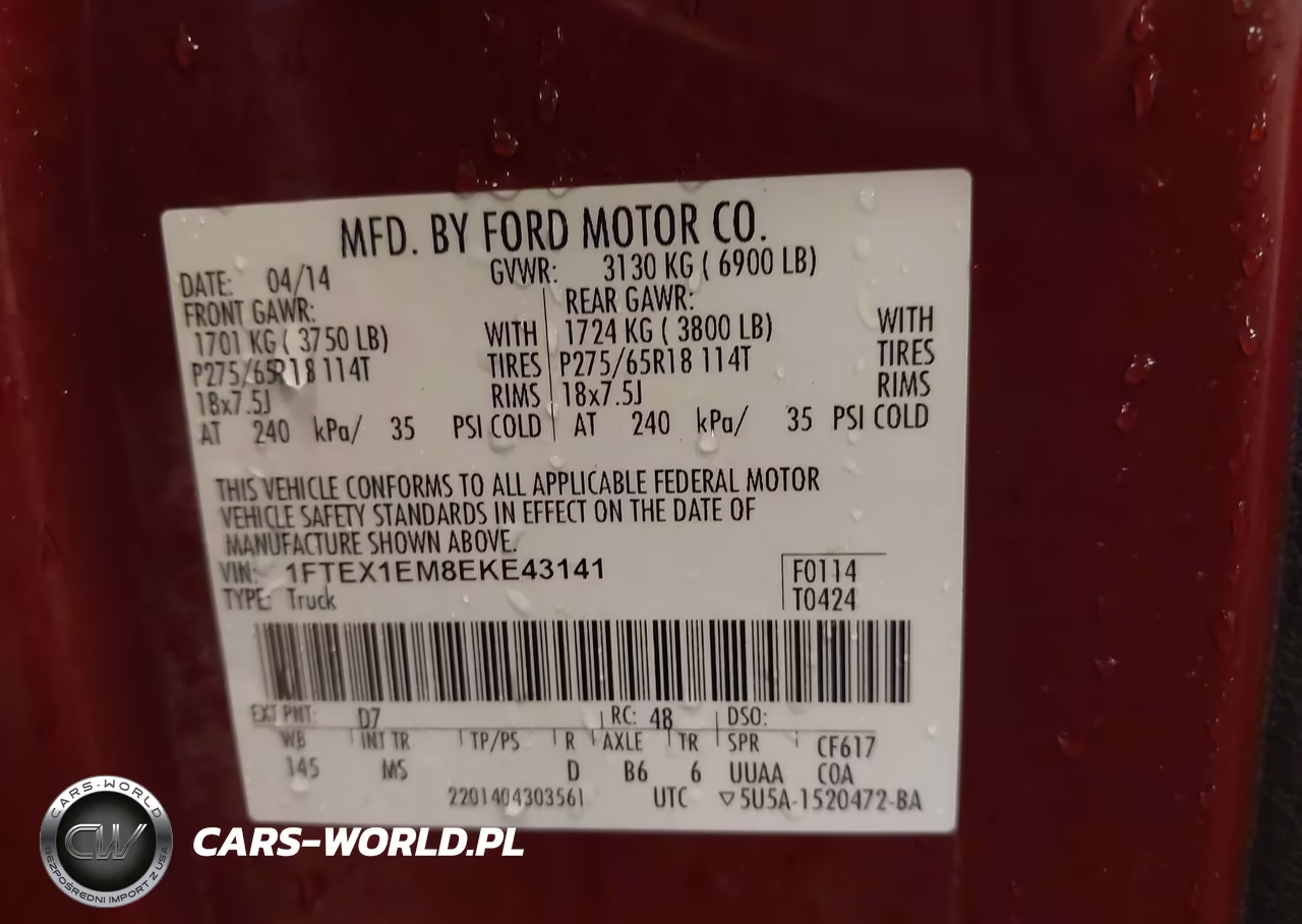 2014 Ford F-150 Xlt VIN:1FTEX1EM8EKE43141 - 9