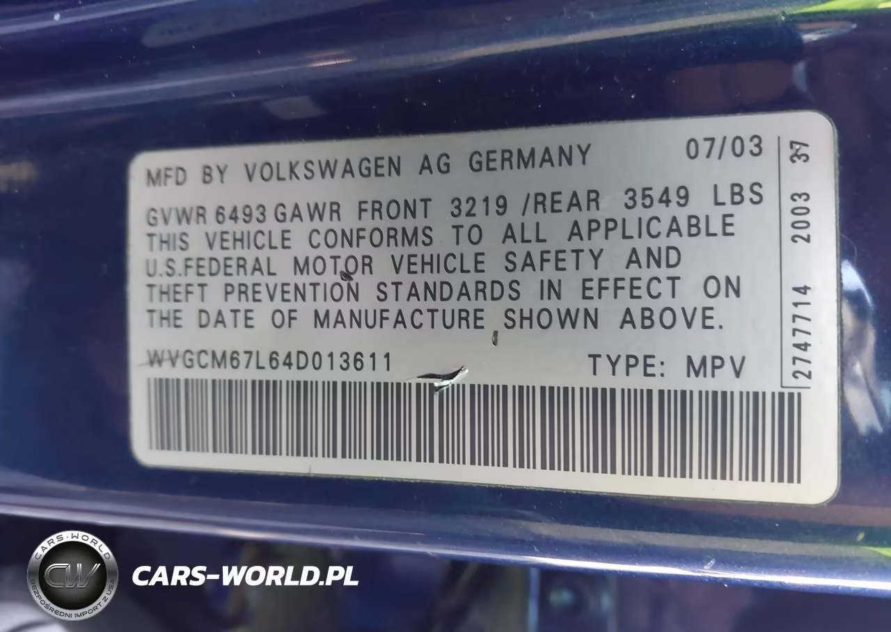 2004 Volkswagen Touareg V8 VIN:WVGCM67L64D013611 - 9