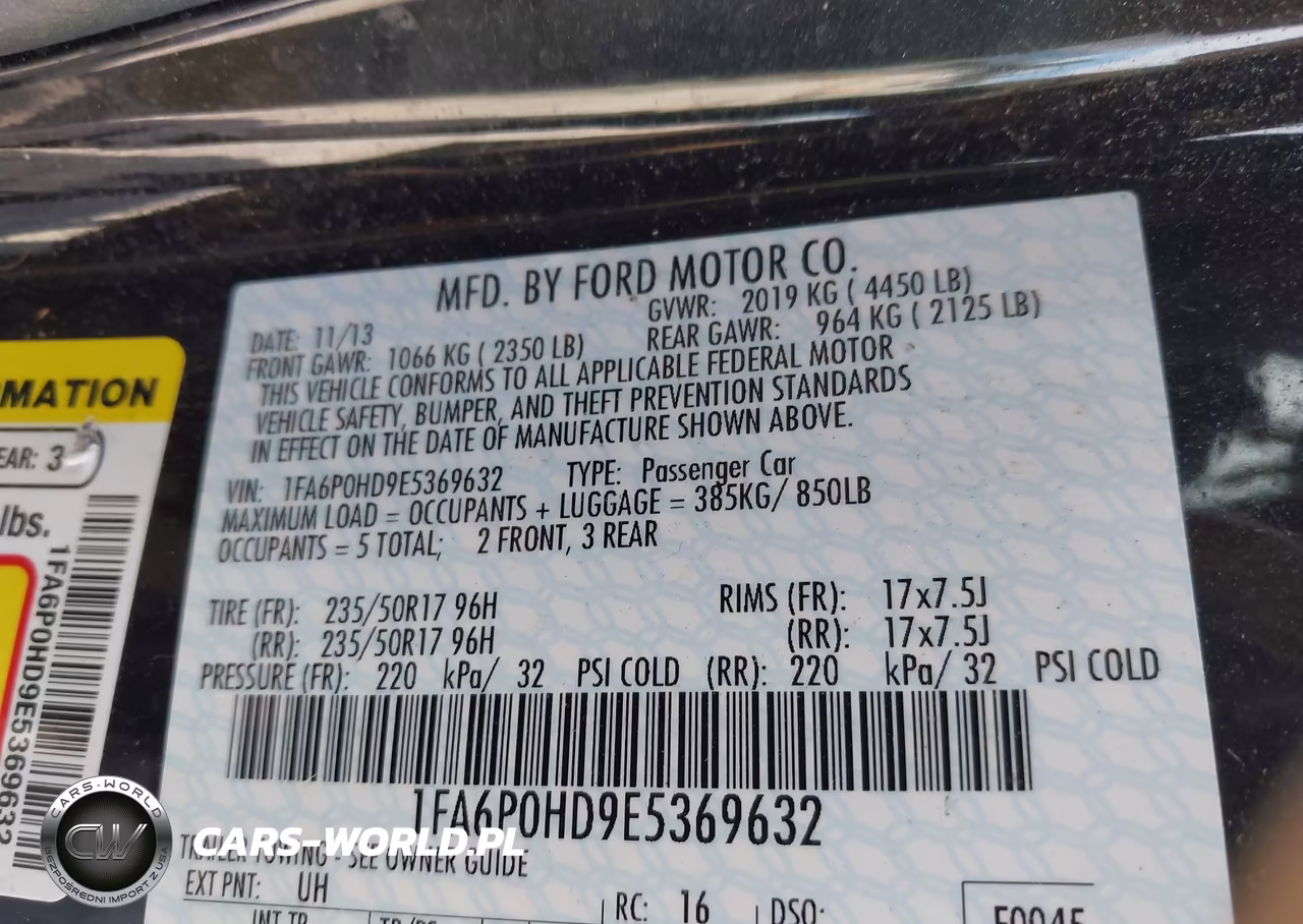2014 Ford Fusion Se VIN:1FA6P0HD9E5369632 - 9