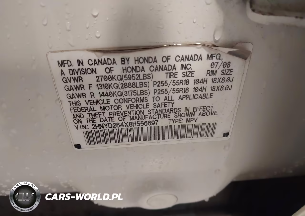 2008 Acura Mdx Technology Package VIN:2HNYD284X8H556697 - 9