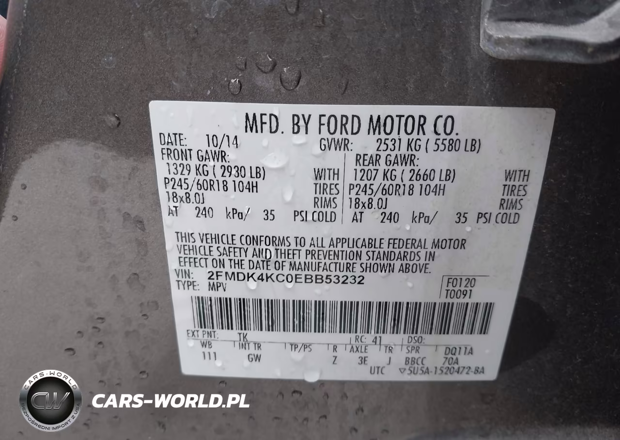 2014 Ford Edge Limited VIN:2FMDK4KC0EBB53232 - 9