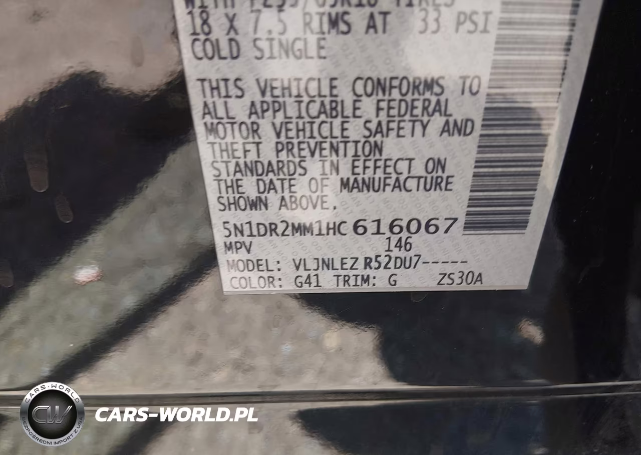 2017 Nissan Pathfinder Platinum-S-Sl-Sv VIN:5N1DR2MM1HC616067 - 9