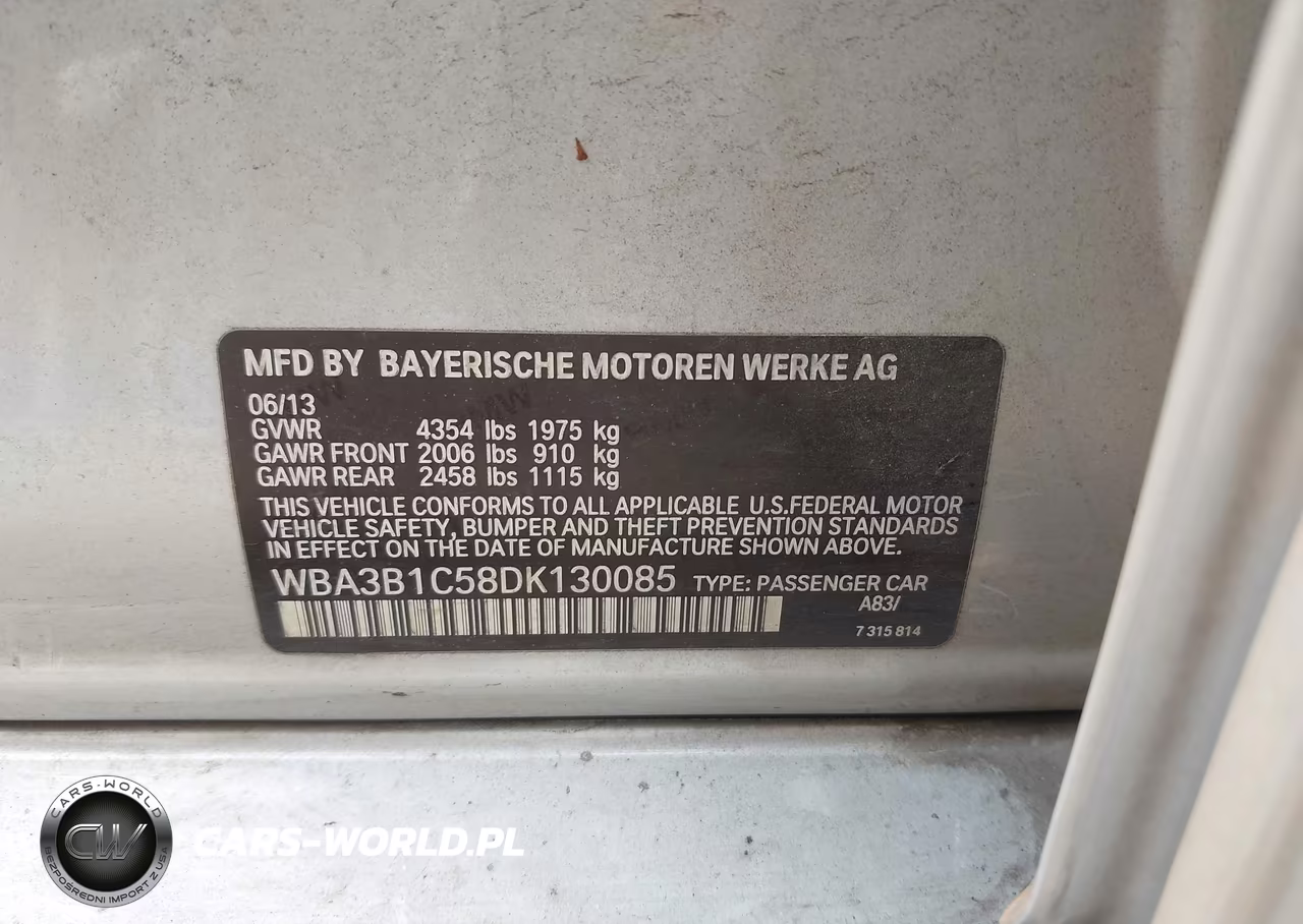 2013 BMW 320I VIN:WBA3B1C58DK130085 - 9