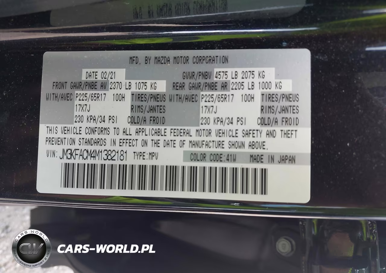 2021 Mazda Cx-5 Touring VIN:JM3KFACM4M1382181 - 9