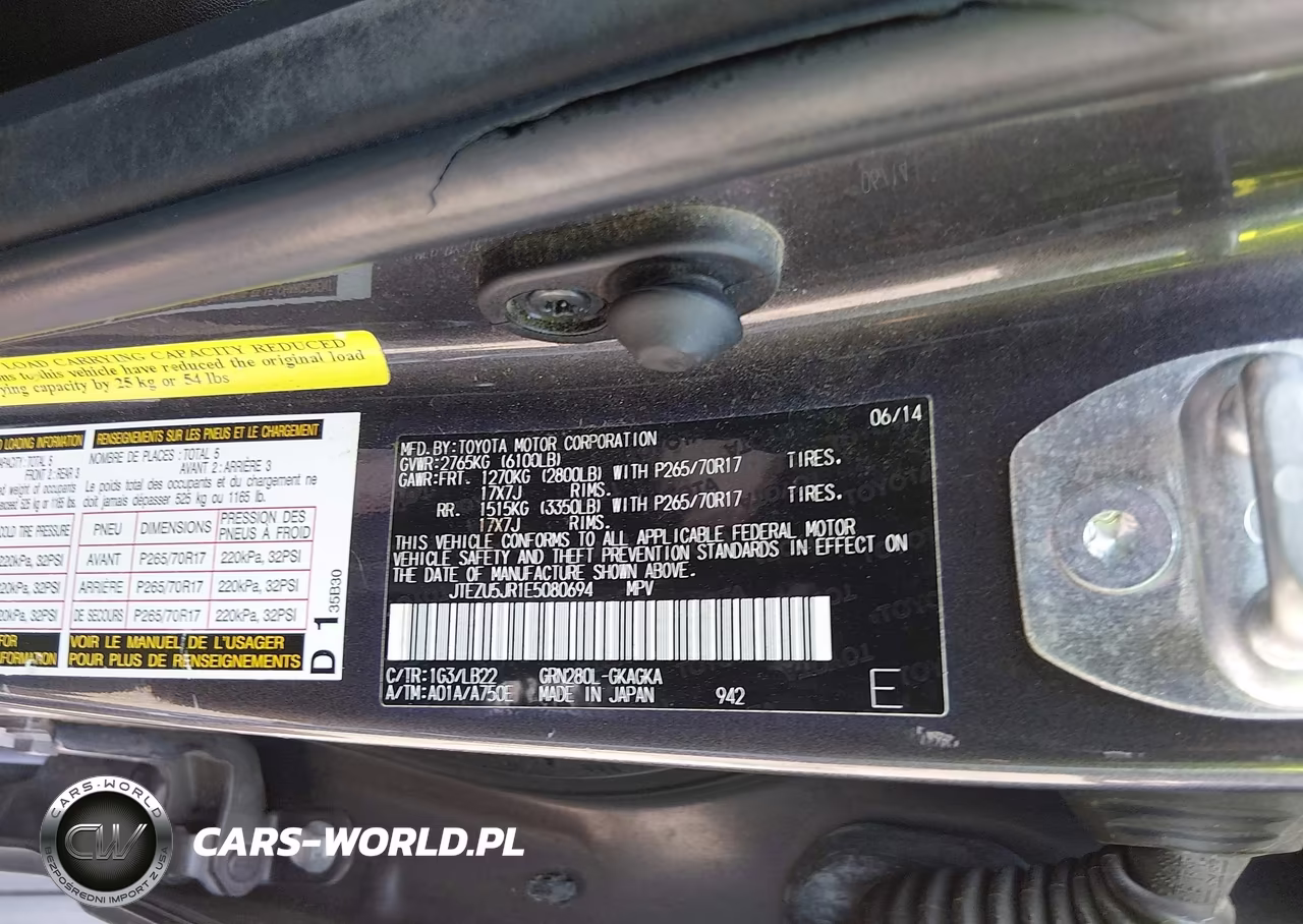 2014 Toyota 4Runner Sr5 Premium VIN:JTEZU5JR1E5080694 - 9