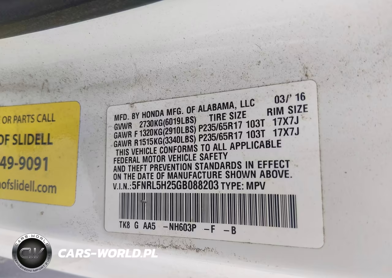 2016 Honda Odyssey Lx VIN:5FNRL5H25GB088203 - 9
