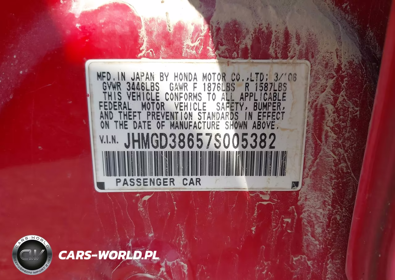 2007 Honda Fit Sport VIN:JHMGD38657S005382 - 9