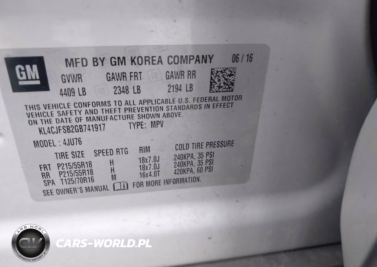 2016 Buick Encore Convenience VIN:KL4CJFSB2GB741917 - 9