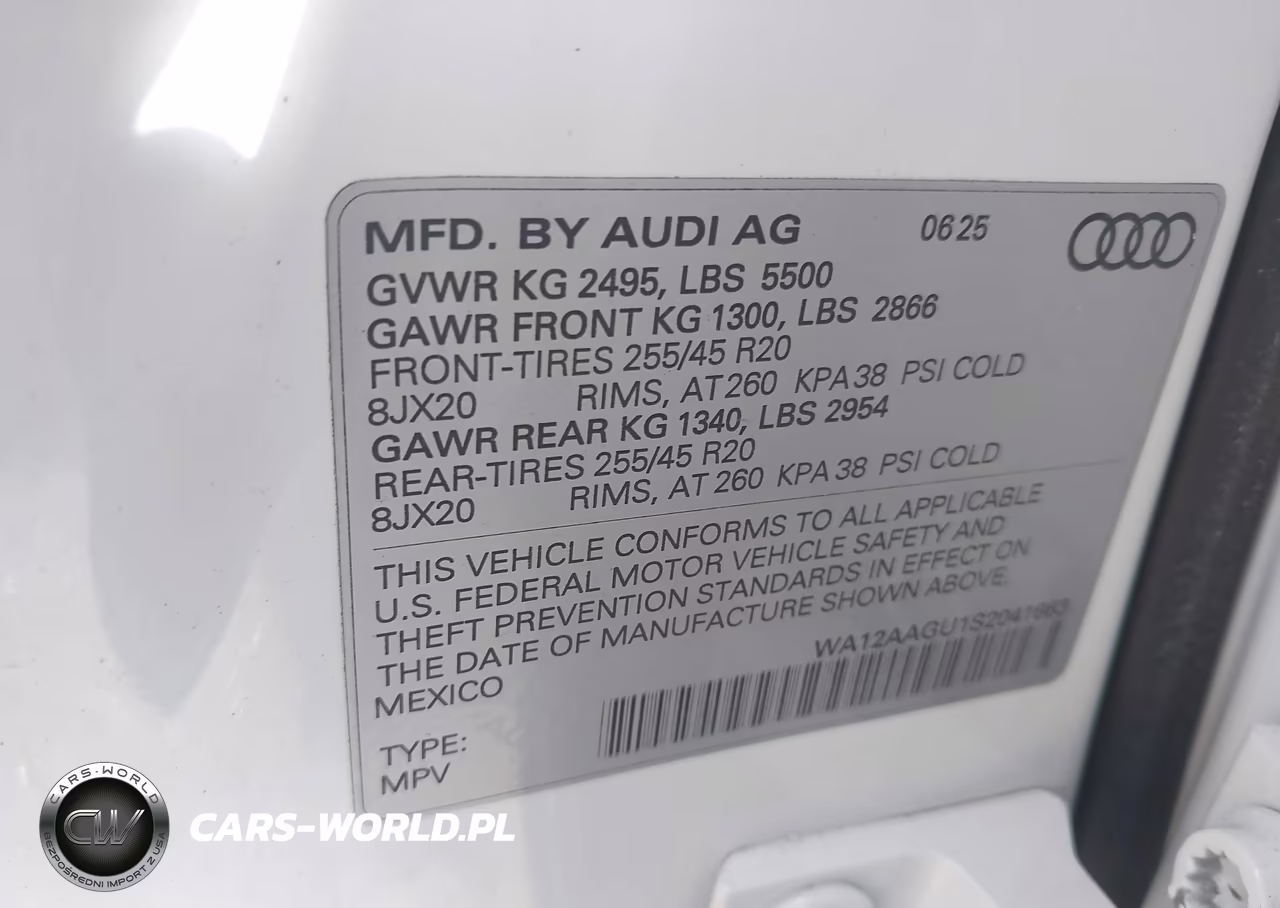 2025 Audi All-New Q5 Premium Plus Tfsi Quattro S Tronic VIN:WA12AAGU1S2041663 - 9