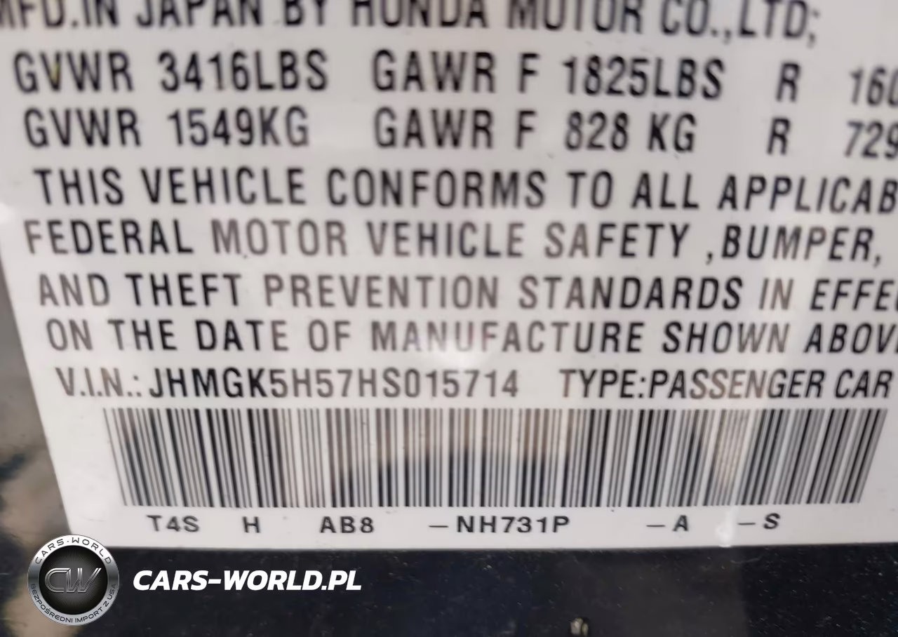 2017 Honda Fit Lx VIN:JHMGK5H57HS015714 - 9