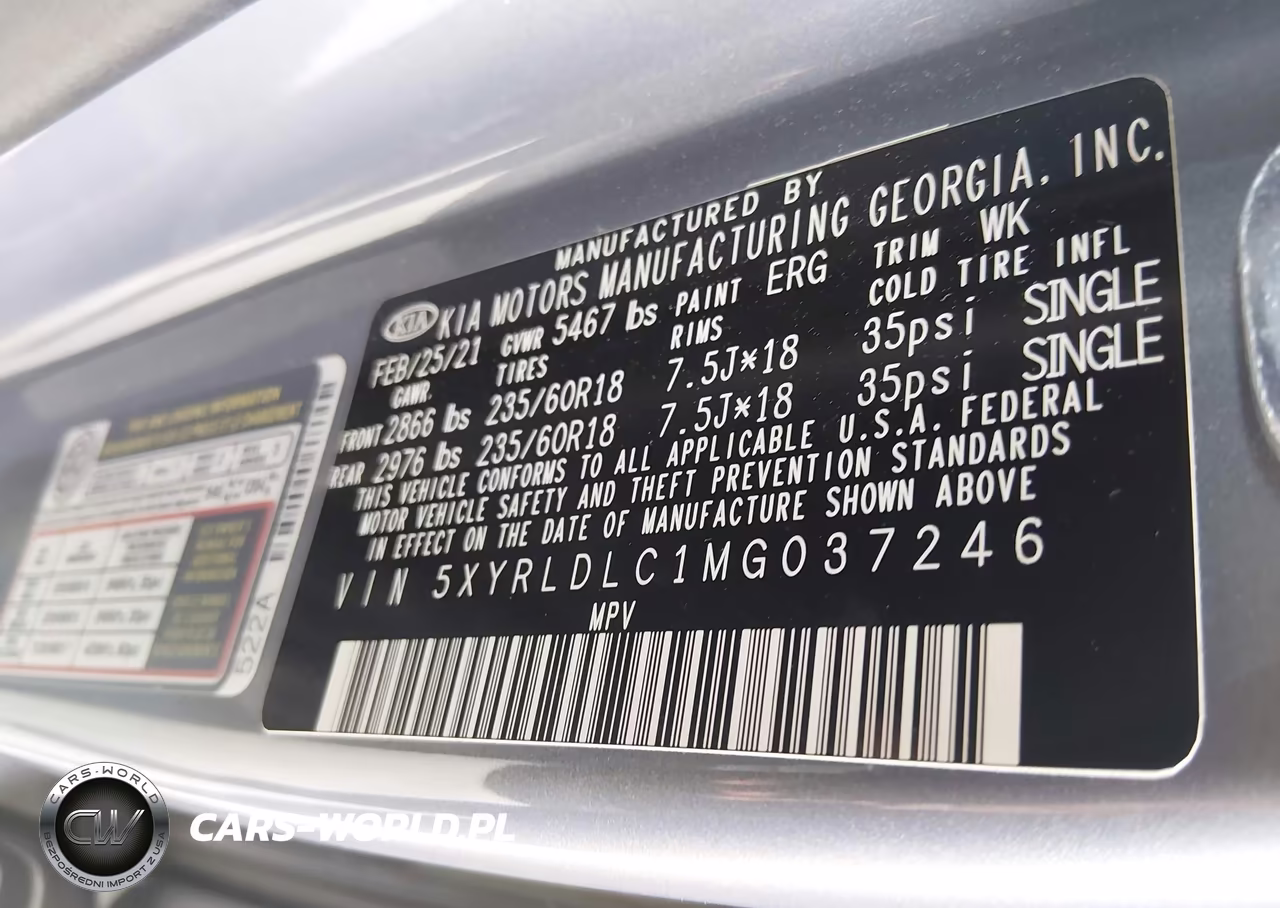 2021 Kia Sorento S VIN:5XYRLDLC1MG037246 - 9