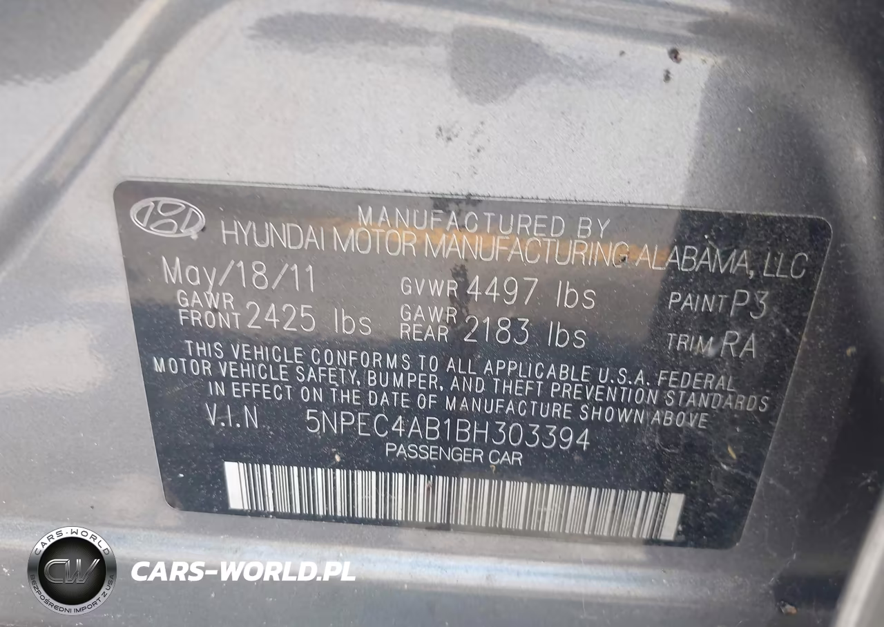 2011 Hyundai Sonata Limited 2.0T VIN:5NPEC4AB1BH303394 - 9